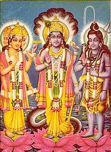 Brahma, Vishnu, Shiva - principalele zeități ale hinduismului