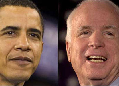 Barack Obama și John McCain reprezintă fiecare jumătate de Americă