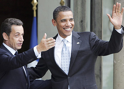 Barack Obama are numeroși simpatizanți în Europa, printre care Nicolas Sarkozy