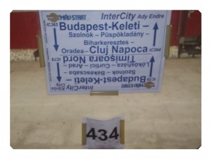 Vagonul 434, trenul international 365, Cluj-Napoca - Budapest Keleti şi retur