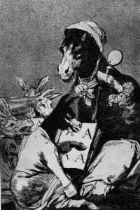 Goya, gravura din ciclul Capricii