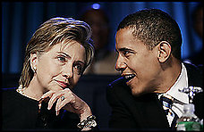 Hillary Clinton si Barack Obama