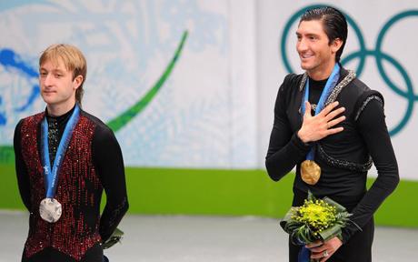 Lysacek si Plushenko, pe podium la Vancouver