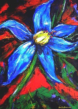 Floare albastra, pictura de Eberhard Schmidt- Dranske