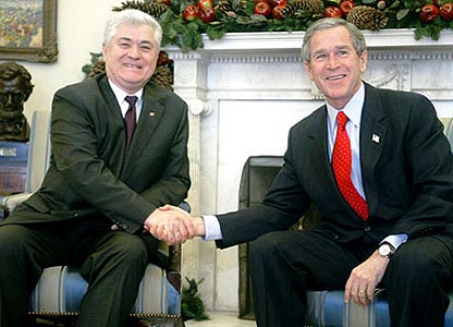 Întâlnire Voronin - Bush la Casa Albă, 17 decembrie 2002