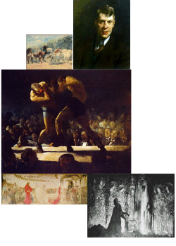 Roe Bonheur, Targ de cai; George Bellows, Portretul unui tanar; George Bellows, Night Club,; Abbey, Masa Rotunda a Regelui Arthur; Abbey, Galahad si Sfantul Graal