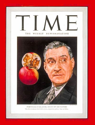 În anul 1946 revista Time publica un articol foarte critic la adresa lui Salazar