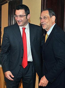 Javier Solana (dreapta) a promis sprijin economic lui Lado Gurghenidze